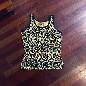 Cherry Stix Vintage Yellow Leopard Print Camisole